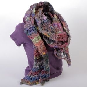 Multi-color Wool, Silk & Bamboo Scarf